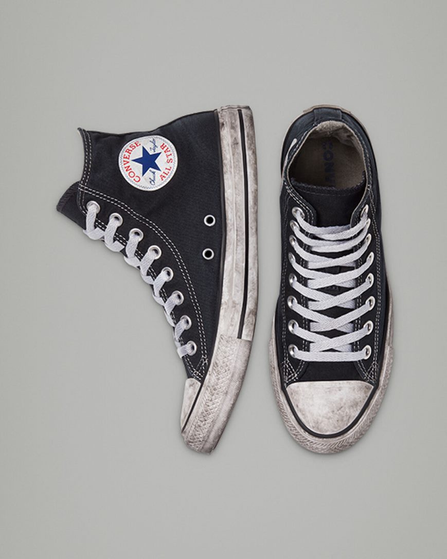 Women's Converse Chuck Taylor All Star Canvas Smoke High Top Shoes Black / White | AU CE501G